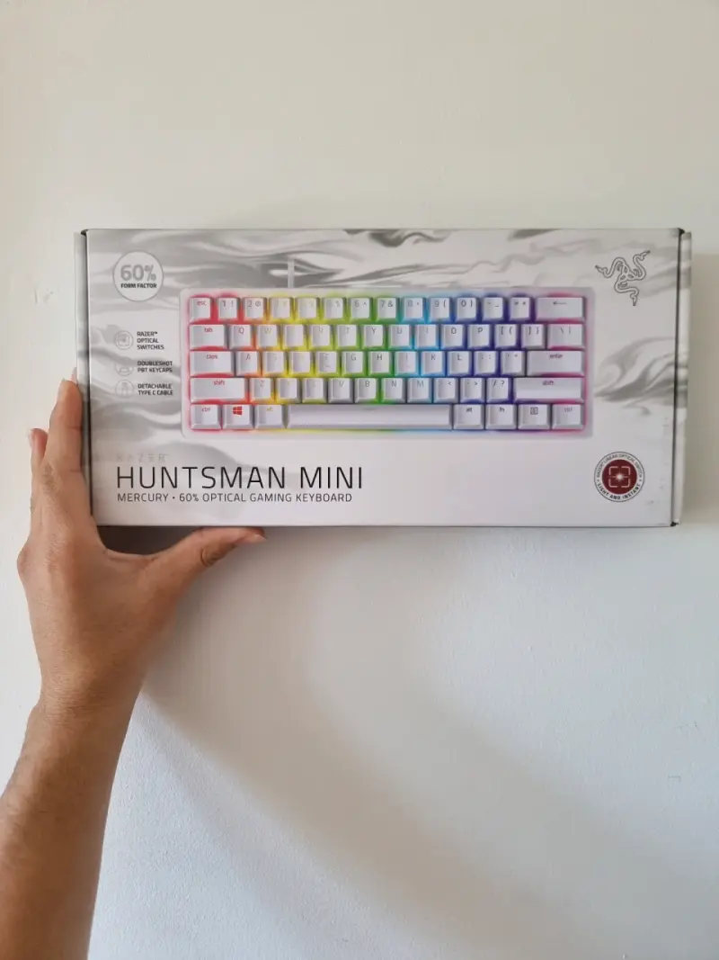Teclado Mecánico Razer Huntsman Mini Mercury RGB - 1