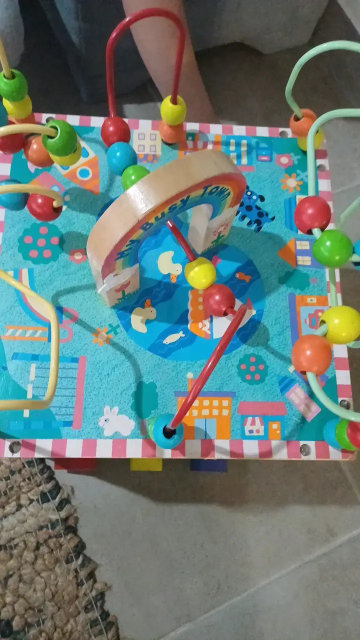 Cubo de actividades para niños con laberinto y bloques - 5