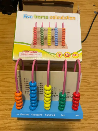 Ábaco de madera educativo para niños - miniatura 1