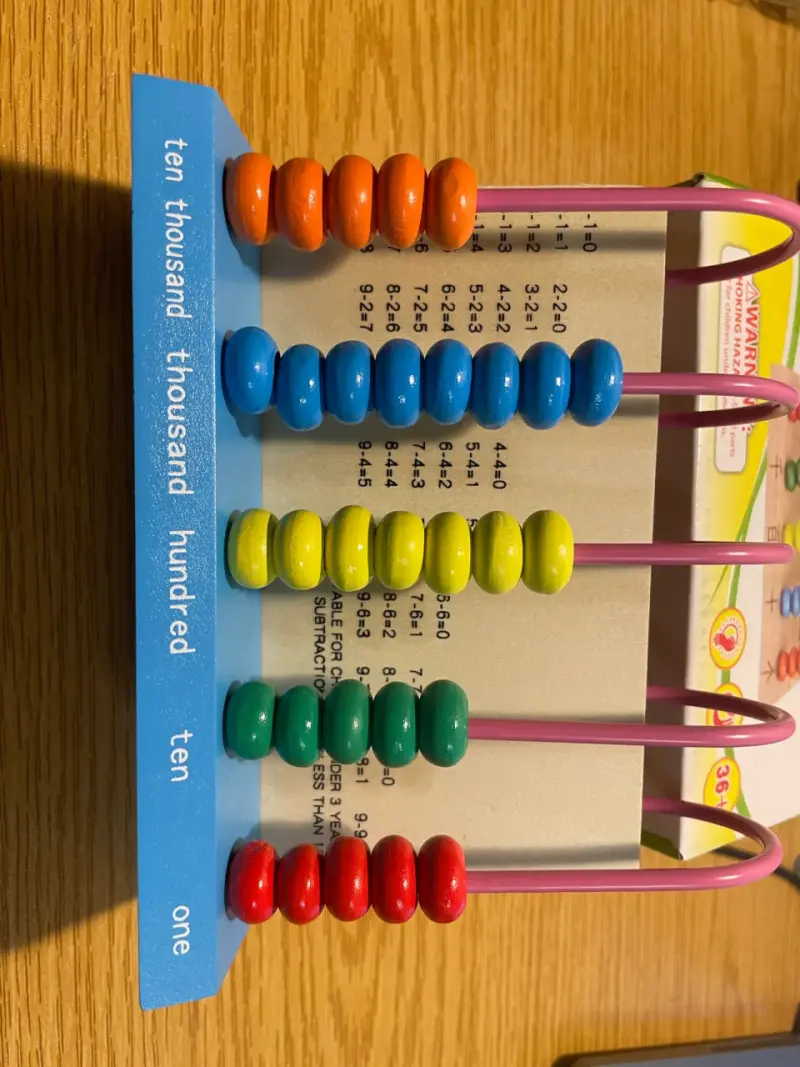 Ábaco de madera educativo para niños - 2