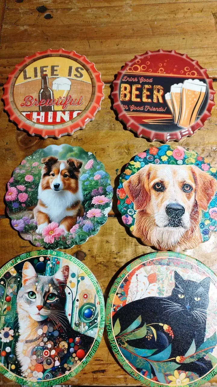 Set de posavasos decorativos con diseño de animales - 1