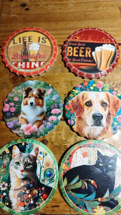 Set de posavasos decorativos con diseño de animales - miniatura 1