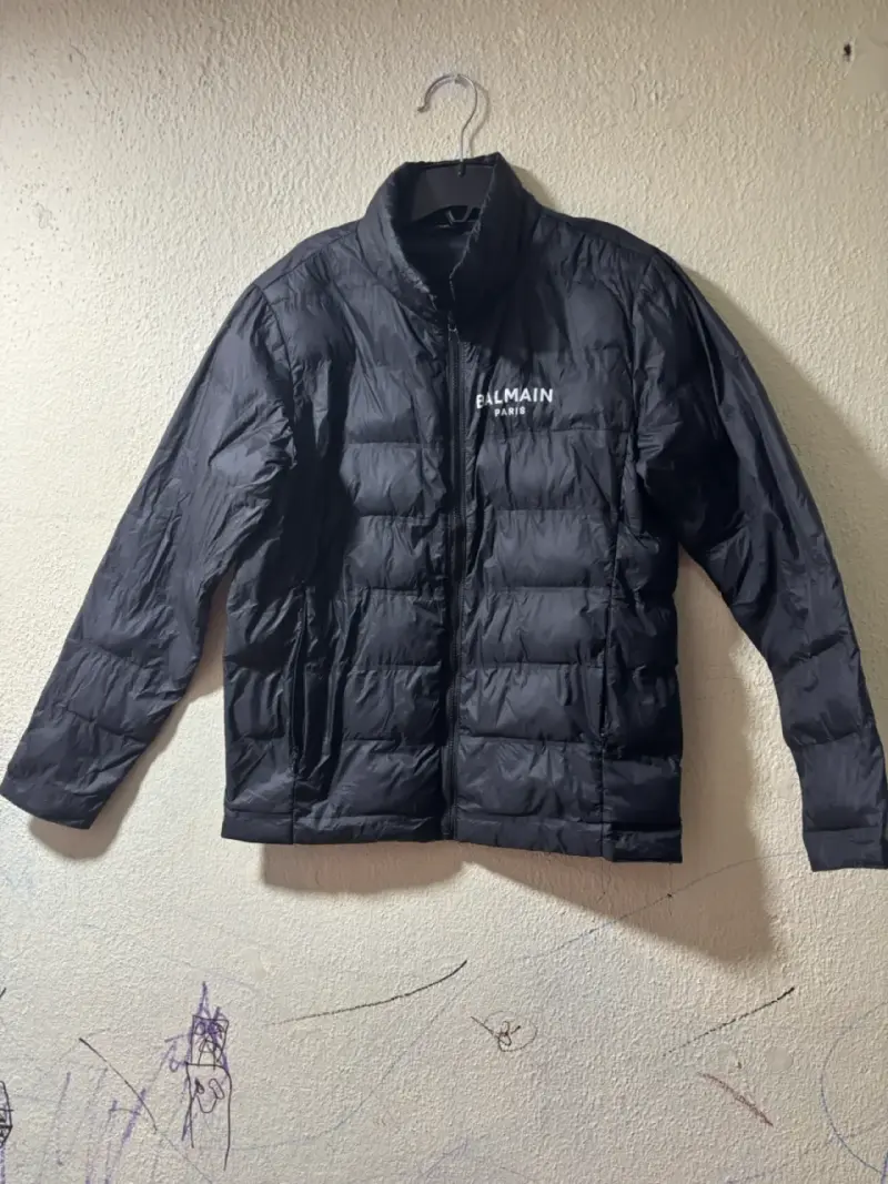 Chaqueta acolchada negra Balmain para hombre - 1