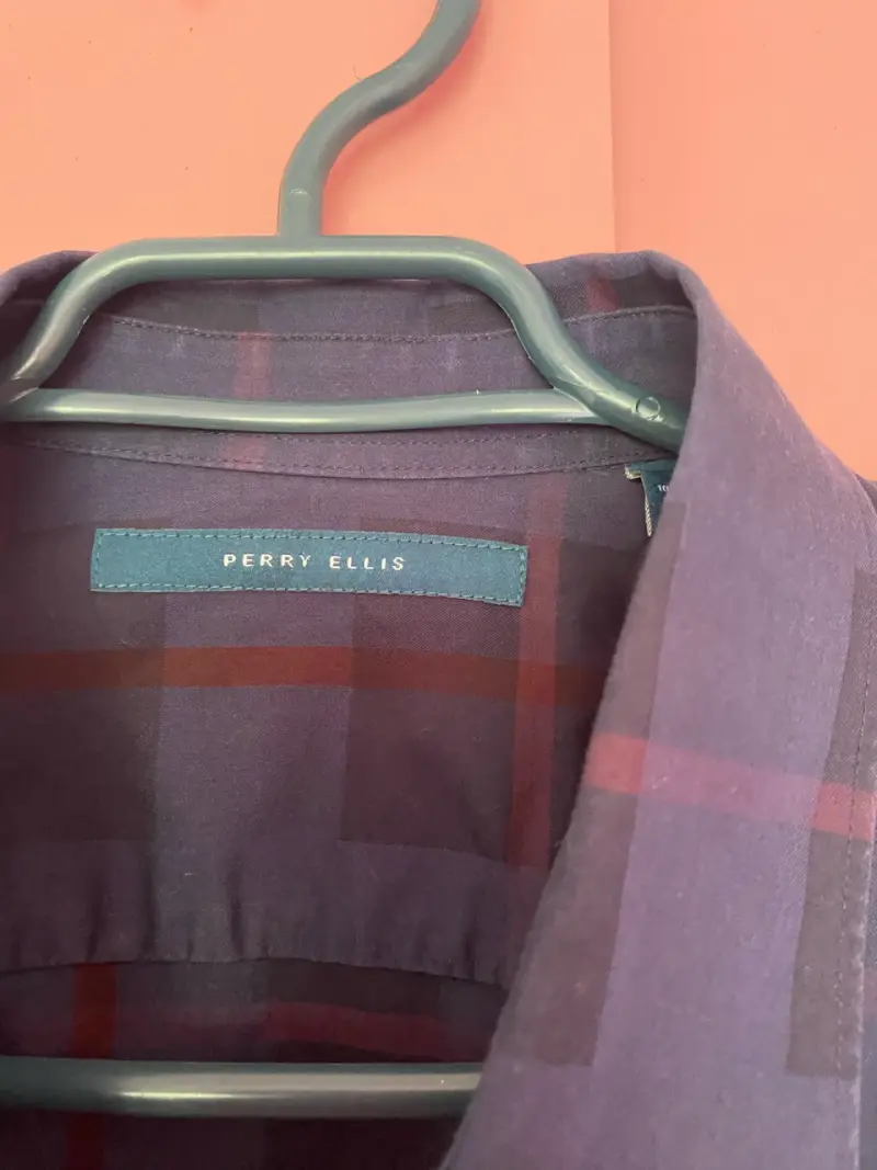 Camisa de hombre Perry Ellis a cuadros - 2