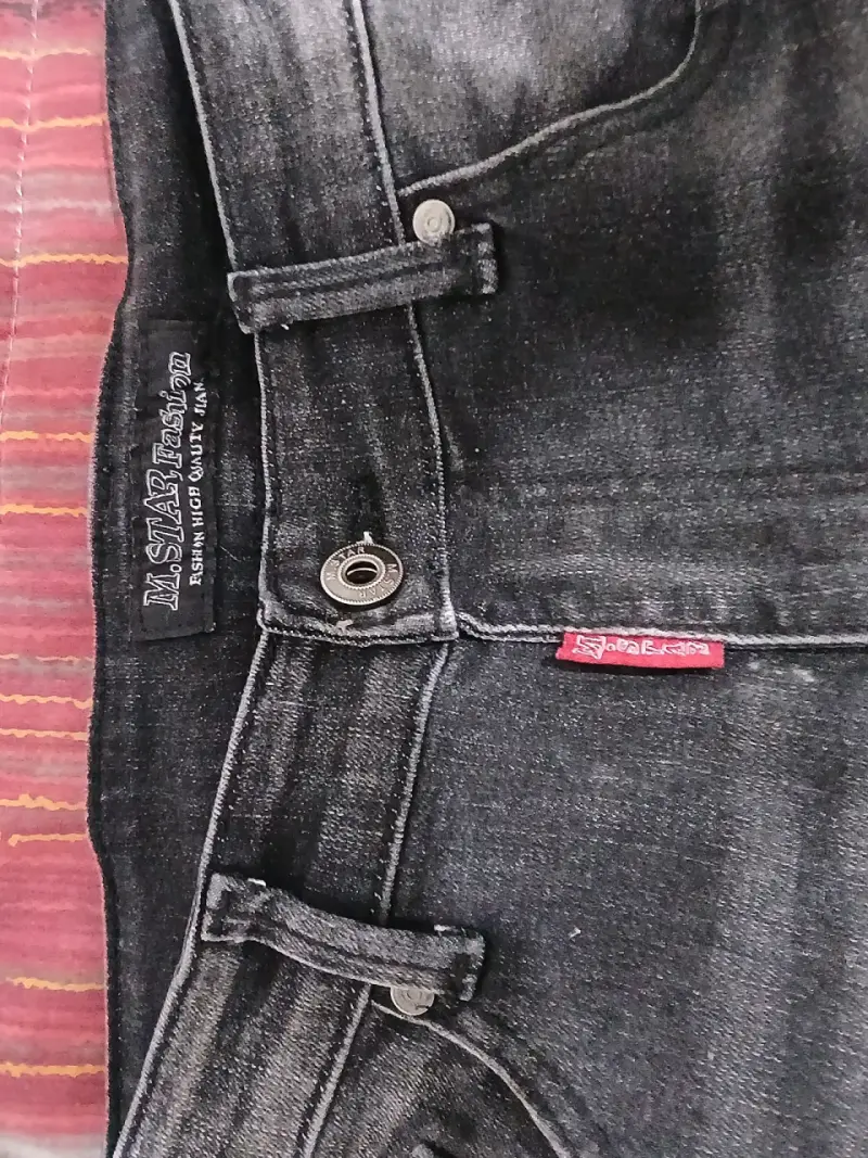 Jeans negros desgastados para hombre - 2