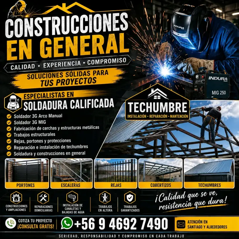 Servicios de soldadura y construcción en Santiago