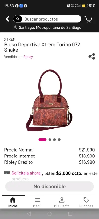 Bolso Deportivo Xtrem Torino 072 Snake - miniatura 2