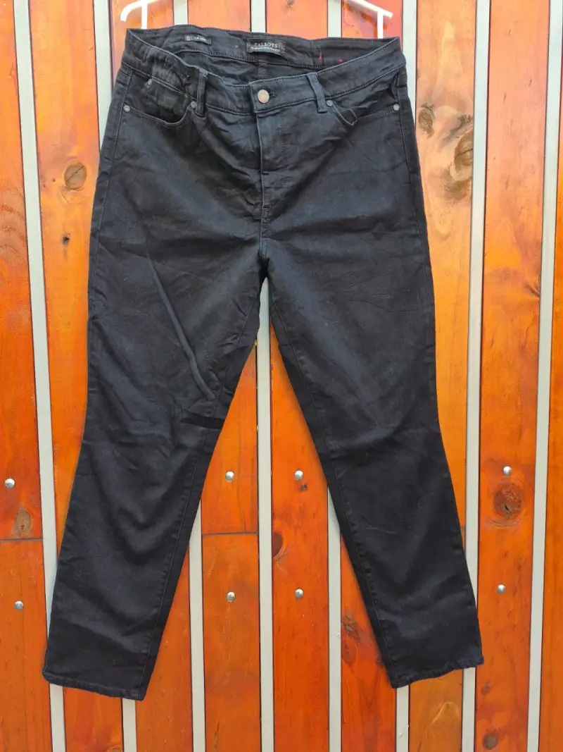 Pantalones negros de mezclilla para mujer - 1