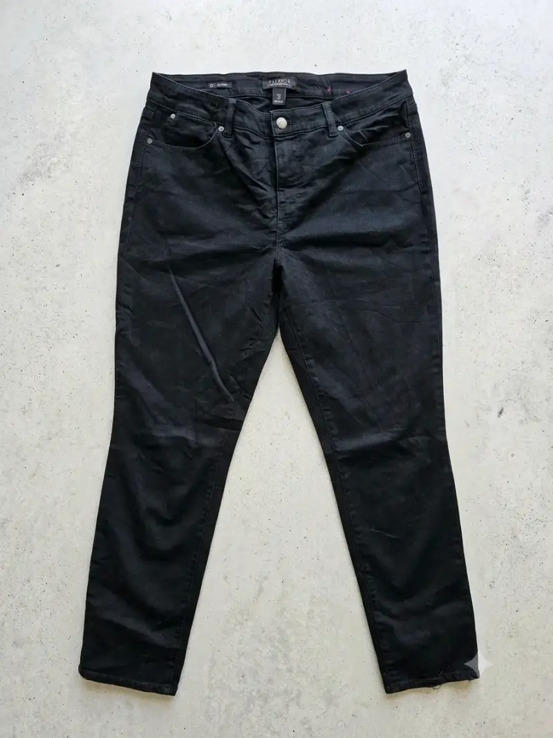 Pantalones negros de mezclilla para mujer - 3