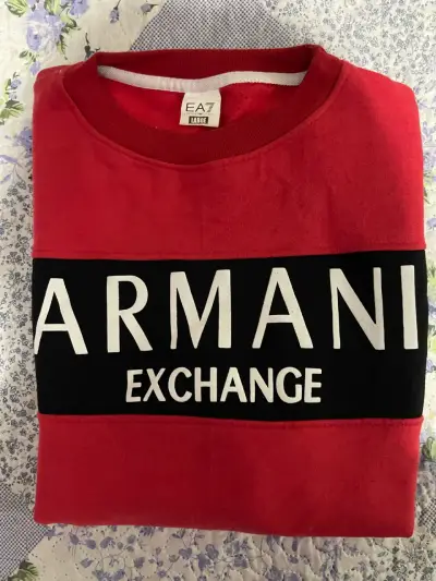 Polerón rojo Armani Exchange EA7 para hombre - miniatura 1