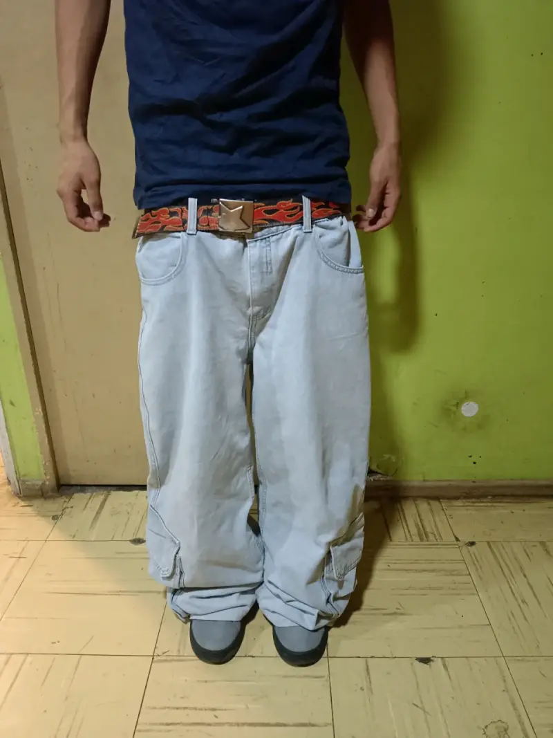 Pantalones cargo baggy - 1