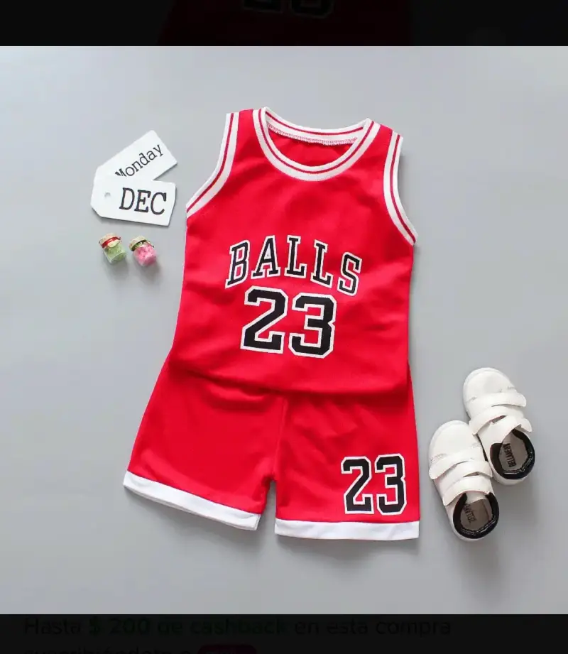 Conjunto deportivo infantil rojo tallas 4-5