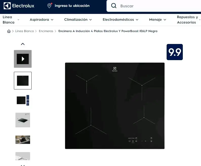 Encimera de Inducción Electrolux 4 Platos Negra - 1