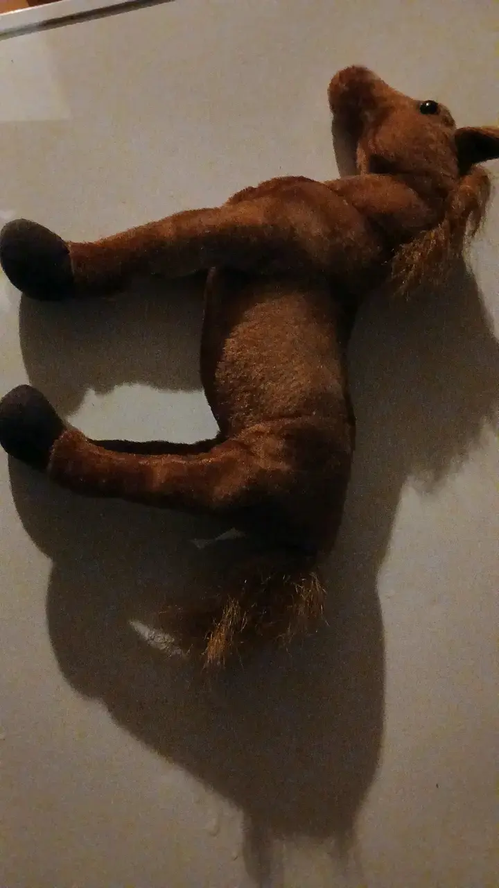 Peluche de caballo marrón suave - 1