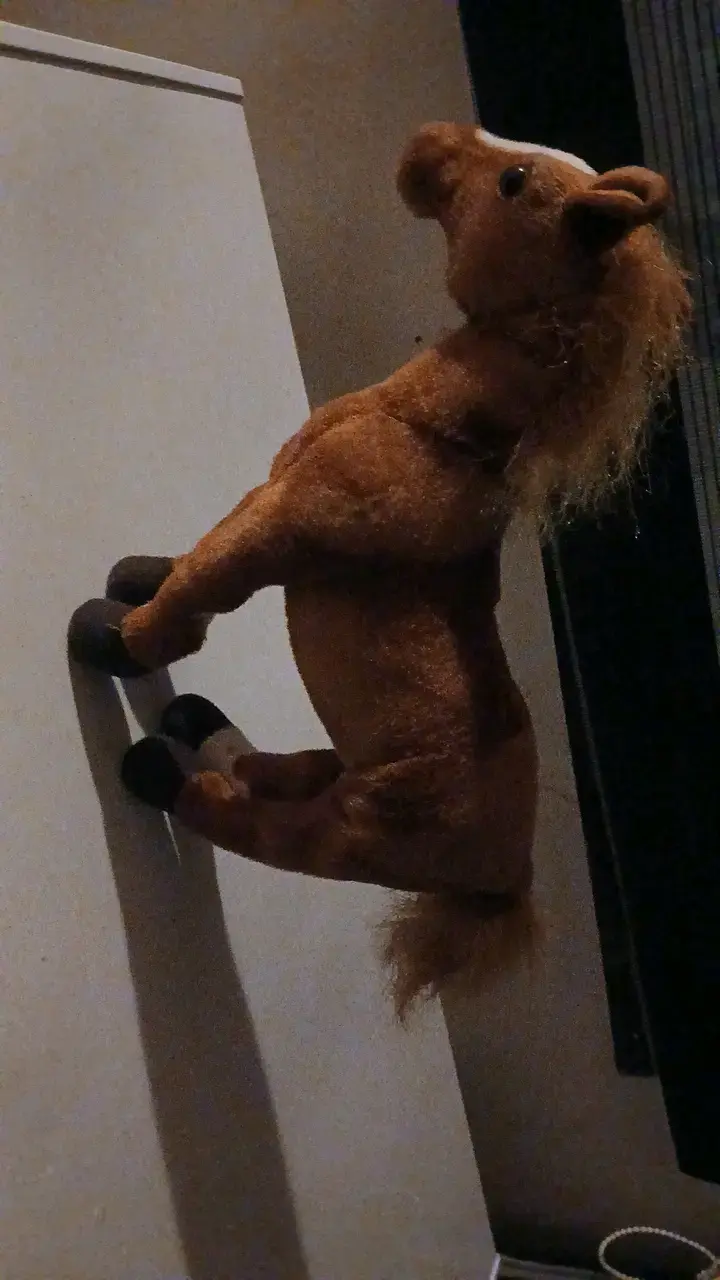 Peluche de caballo marrón suave - 2
