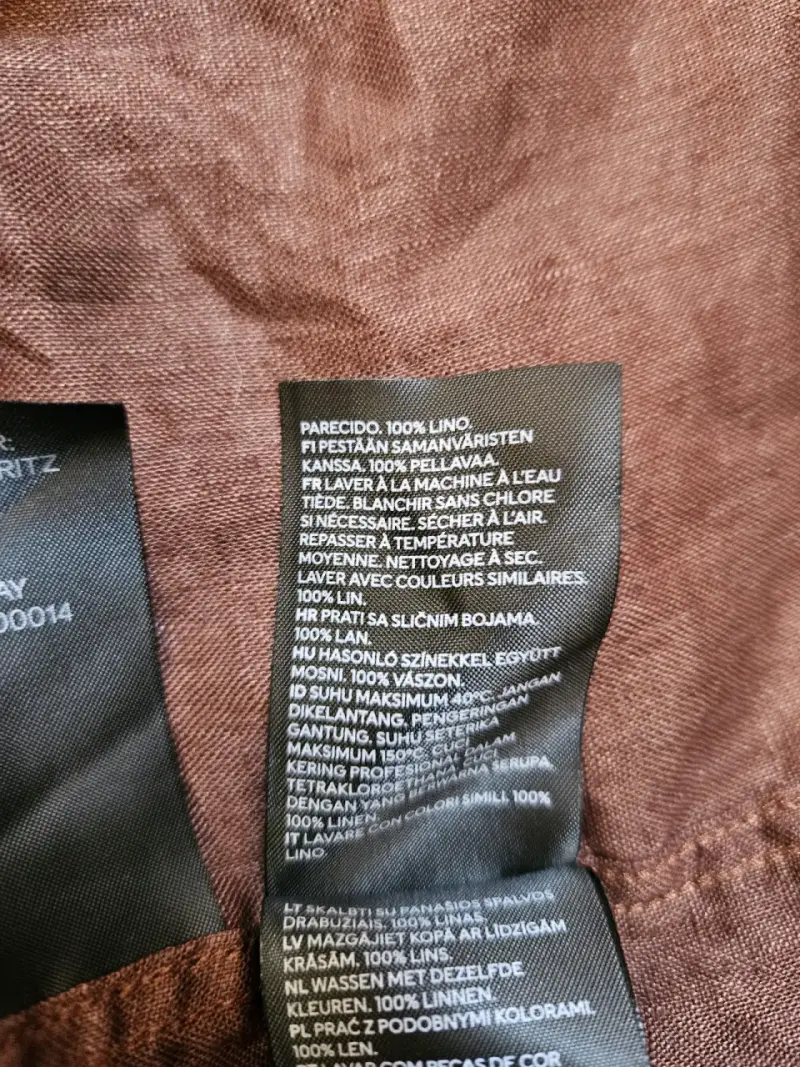 Camisa de lino marrón H&M Essentials para hombre - 5