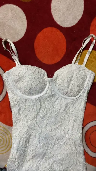 Vestido de encaje blanco Revamped talla S - miniatura 1