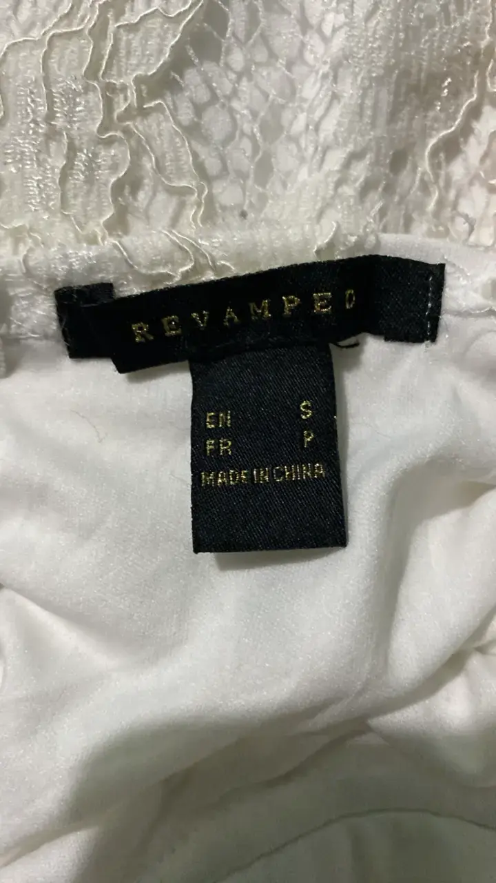 Vestido de encaje blanco Revamped talla S - 2