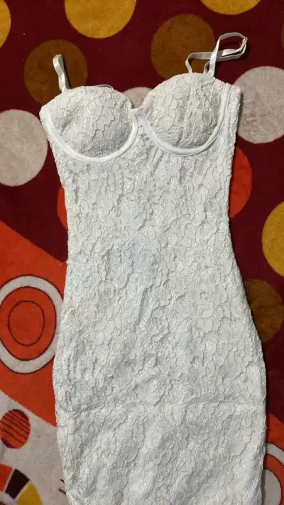 Vestido de encaje blanco Revamped talla S - miniatura 3