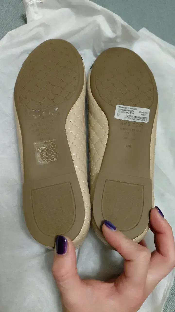 Bailarinas beige y negro Arezzo - 2