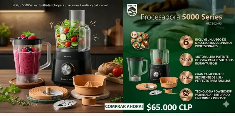 Procesadora de Alimentos Philips 5000 Series 750W