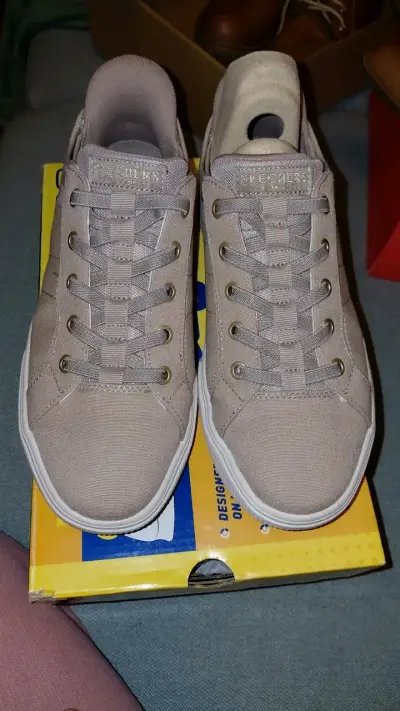 Zapatillas Skechers Slip-Ins Arch Fit Beige - miniatura 1
