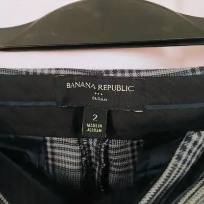 Pantalones a cuadros Banana Republic para muj - miniatura 2