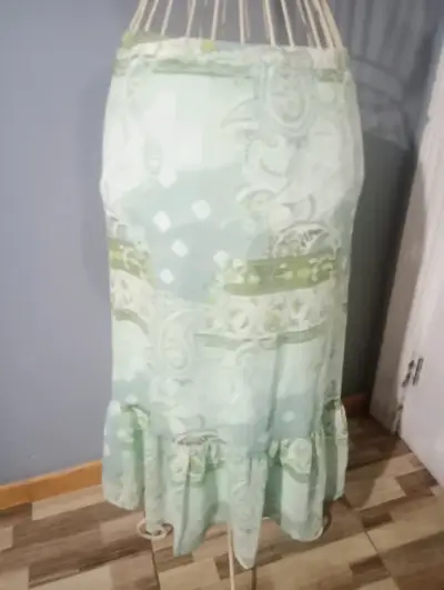 Falda larga estampada verde Esprit - miniatura 1