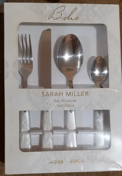 Set de Cuchillería 24 Piezas Sarah Miller Acero Inoxidable - miniatura 1