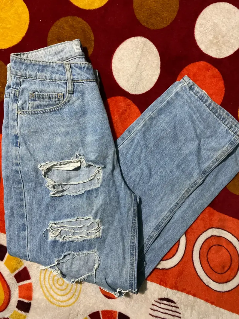 Jeans de mezclilla rasgados unisex - 2