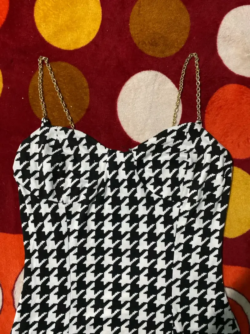 Vestido Just Polly con estampado pata de gallo - 1