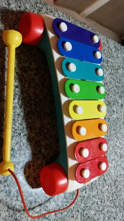 Xilófono infantil de colores con ruedas - miniatura 2