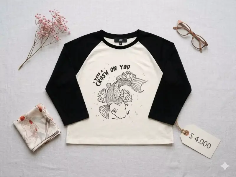 Polera Celeste con Diseño de Paz para Mujer