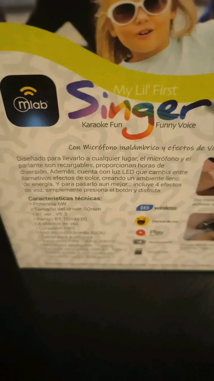 Karaoke portátil Mlab My Lil' First Singer con mic - 2