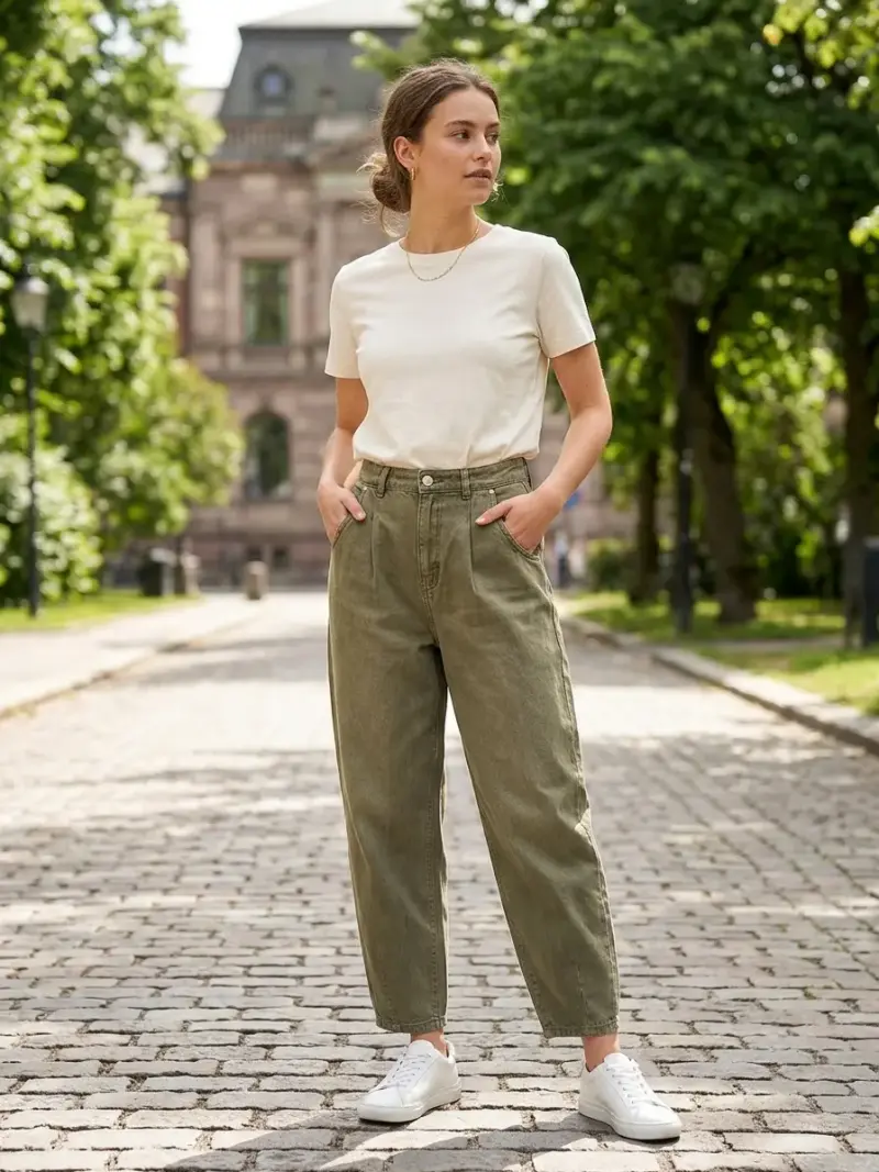 Jeans verdes Zara para mujer - 5