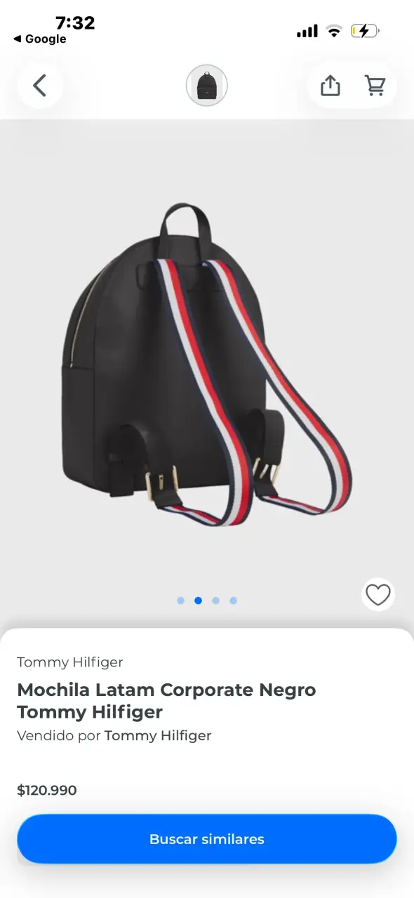 Mochila negra Tommy Hilfiger con correas tricolor - 4