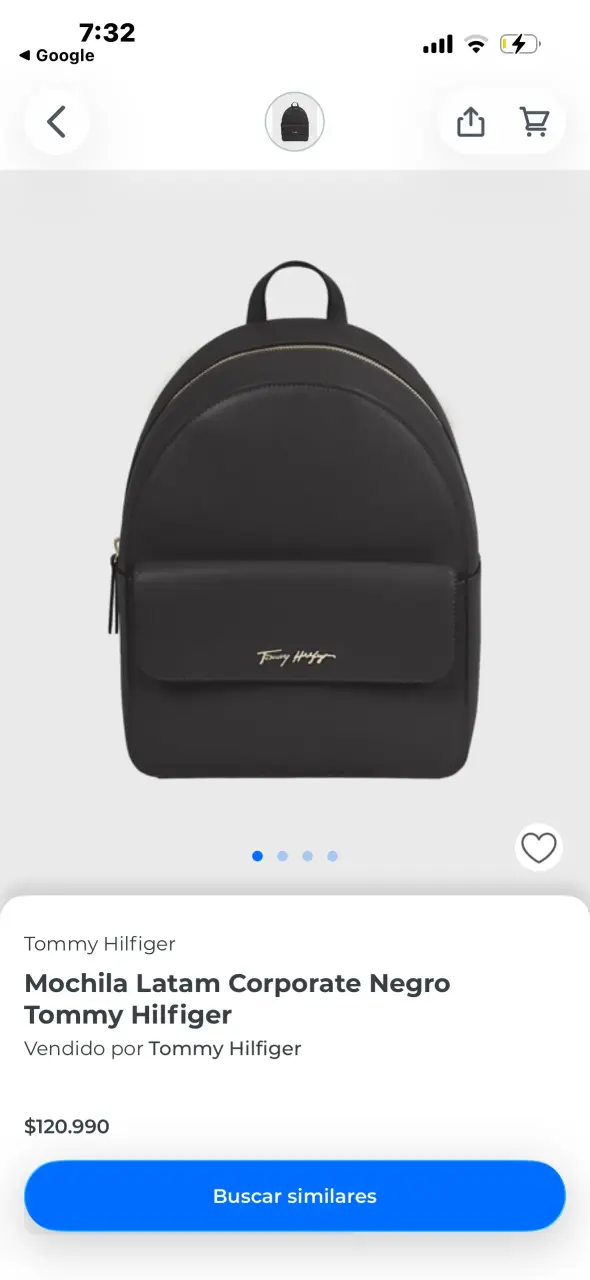 Mochila negra Tommy Hilfiger con correas tricolor - 5