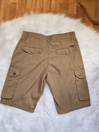 Bermudas cargo beige de algodón talla 42 - miniatura 2