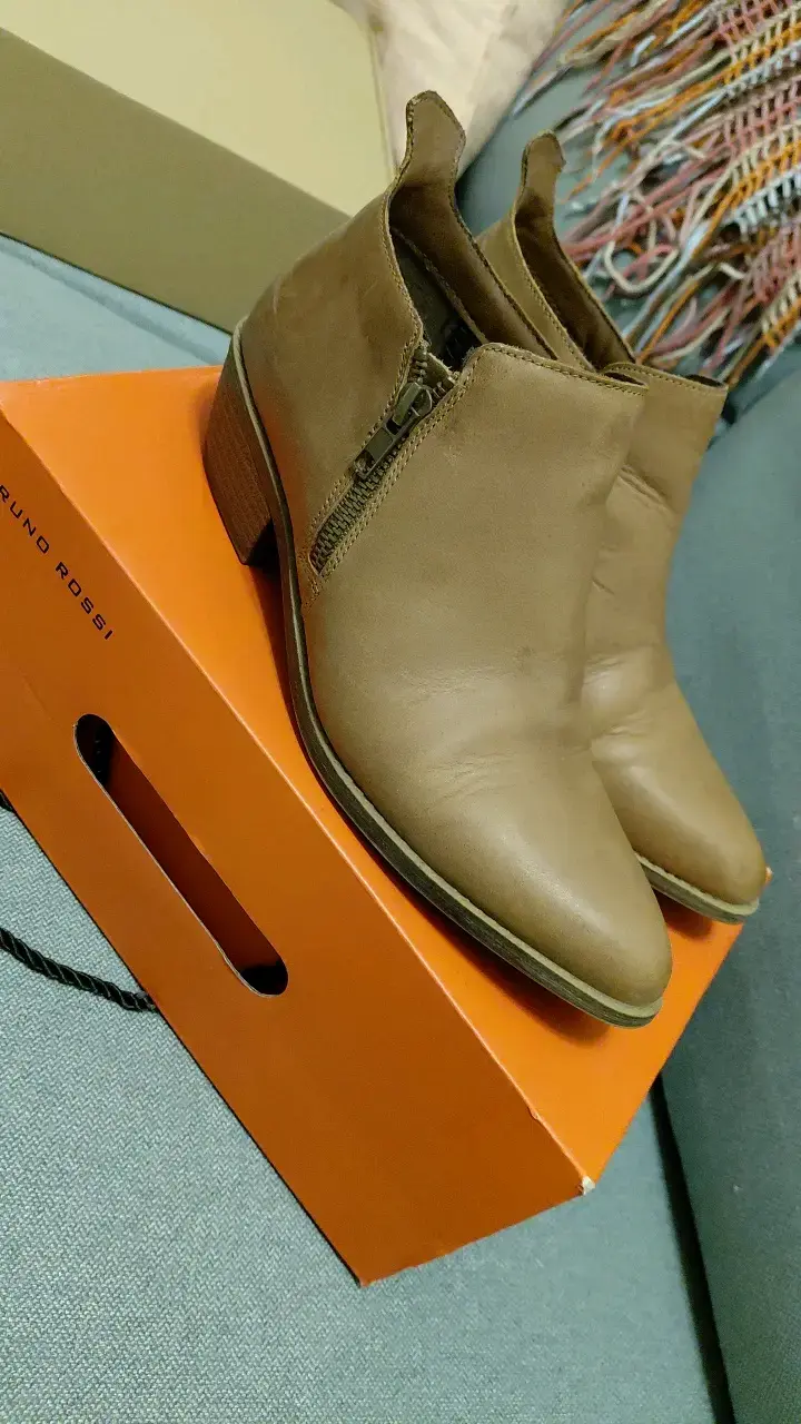 Botines de cuero Bruno Rossi color castaño - 1