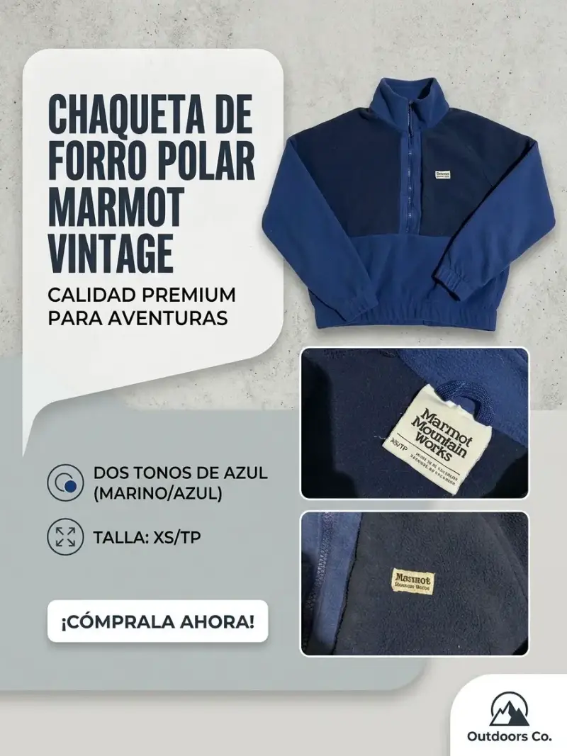 Chaqueta de forro polar Marmot vintage azul