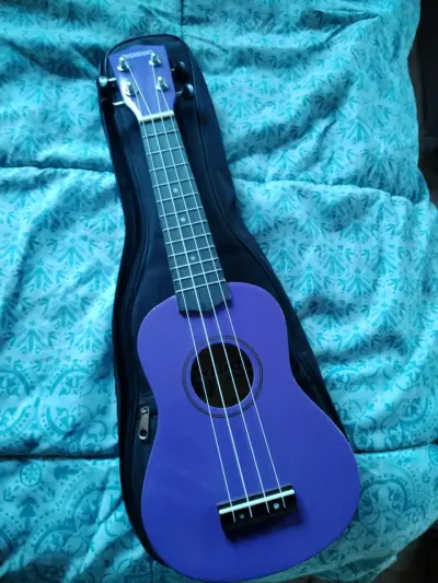 Ukulele soprano Waimea púrpura con funda - miniatura 1