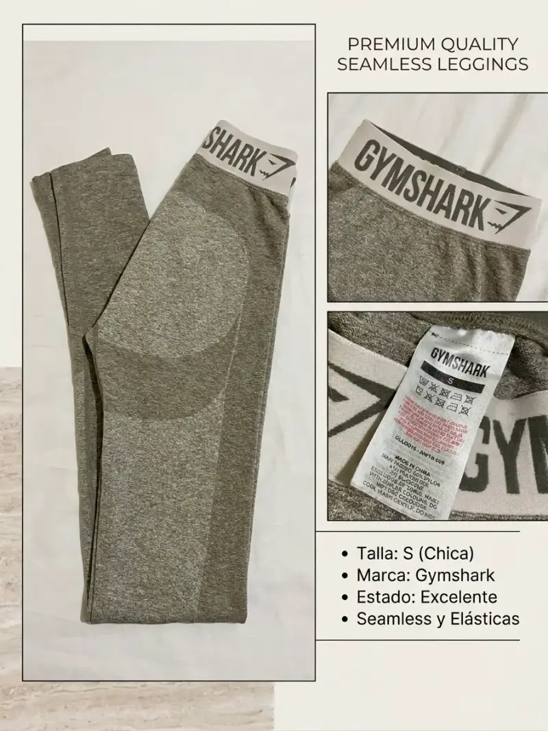 Leggings Seamless Gymshark Grises Talla S