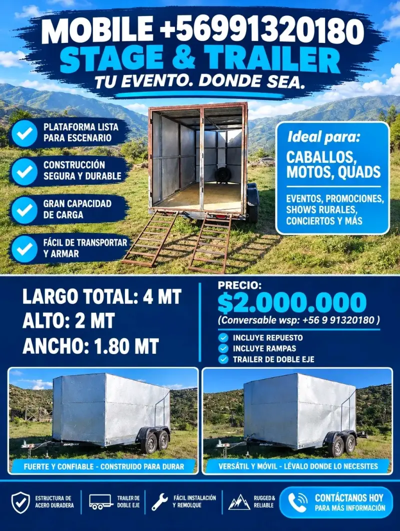 Remolque móvil para eventos con plataforma - 2