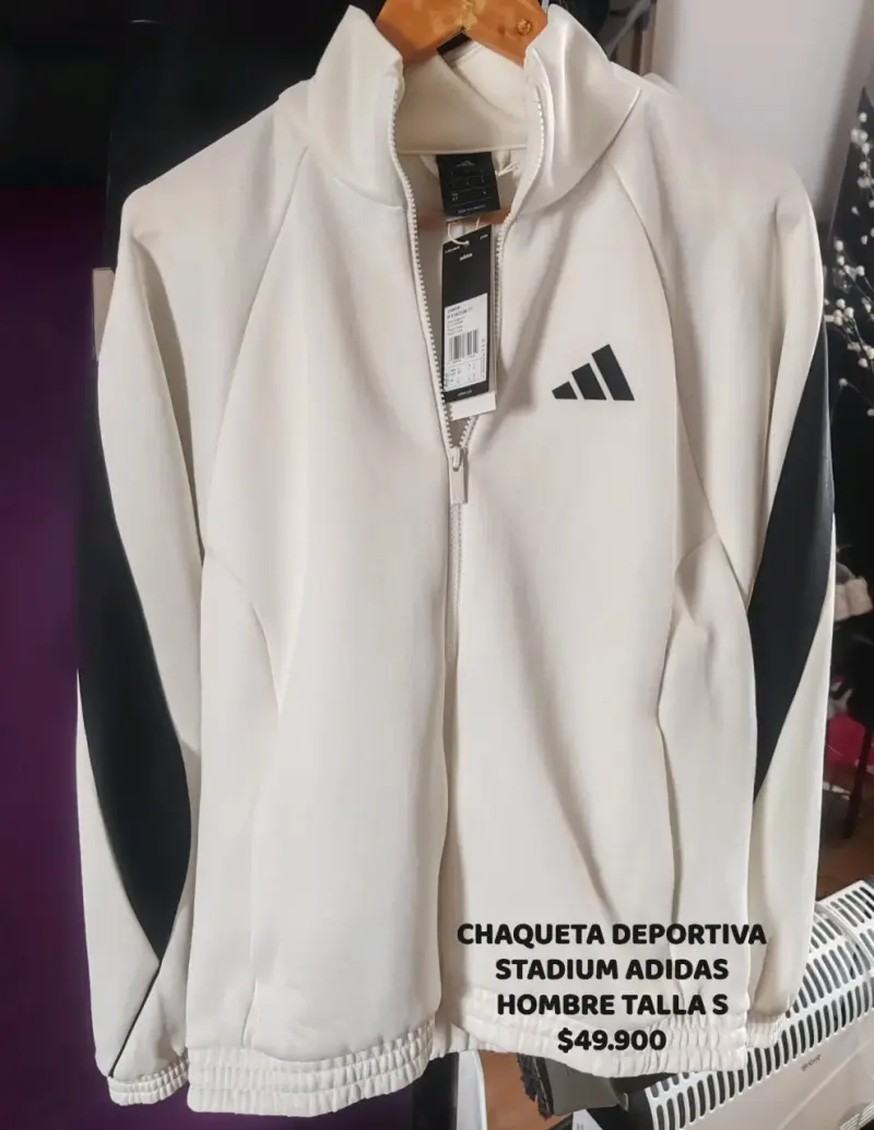 Chaqueta Deportiva Adidas Stadium Blanca Hombre - 2