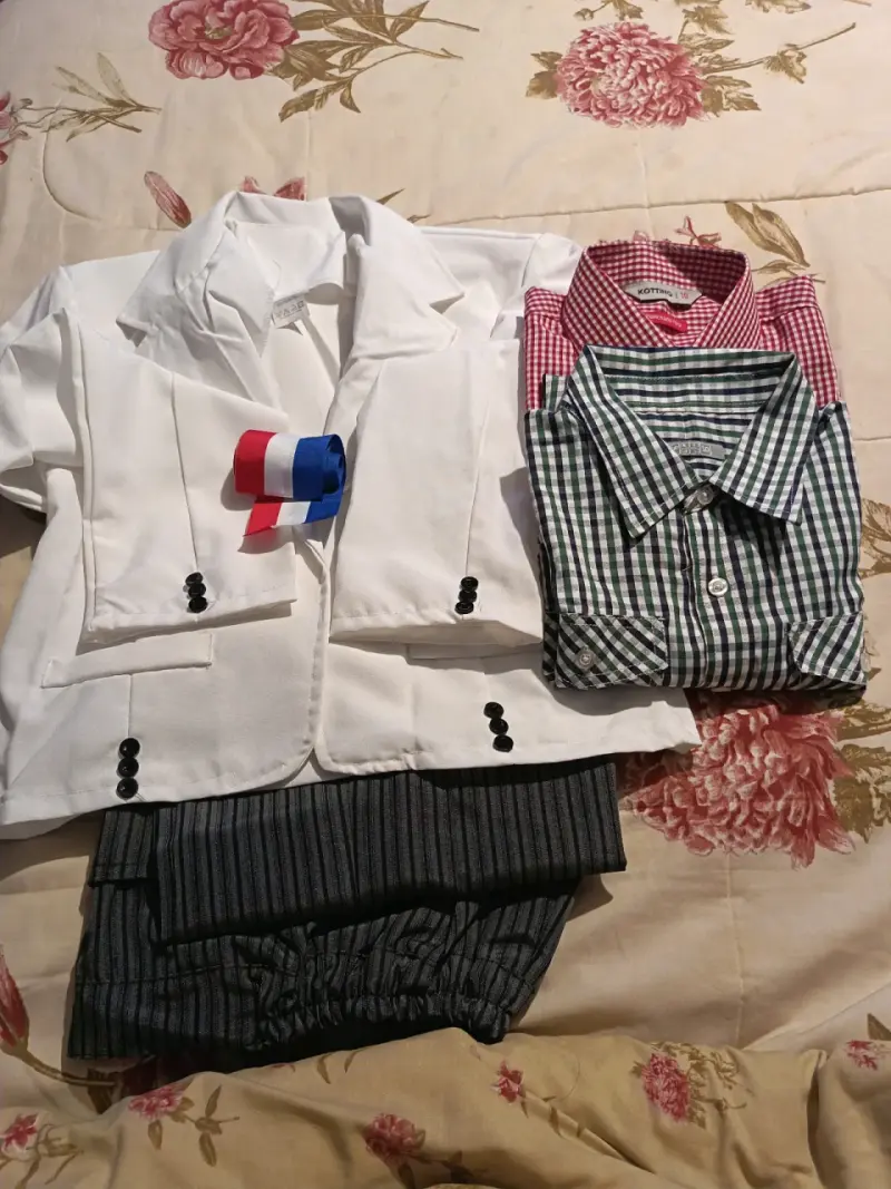 Conjunto de huaso para niño con camisas a cuadros - 1