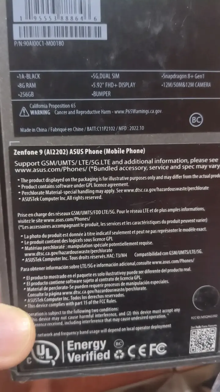Smartphone ASUS Zenfone 9 256GB Negro - 2
