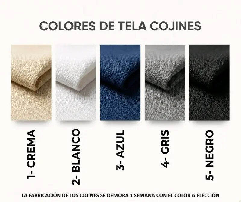 Sofá seccional de jardín con cojines crema - 3