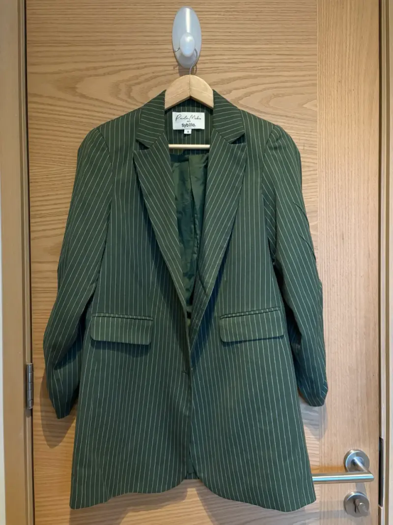 Blazer de rayas verde Paula Mekis Sybilla