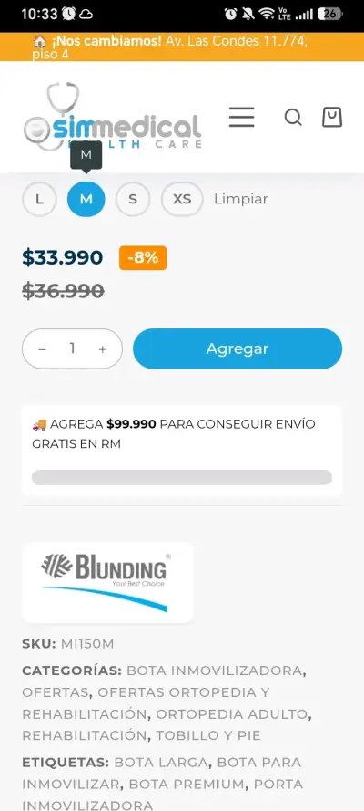Bota ortopédica Blunding premium larga - miniatura 5