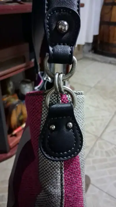 Bolso de mano rayado multicolor con cierre - miniatura 6